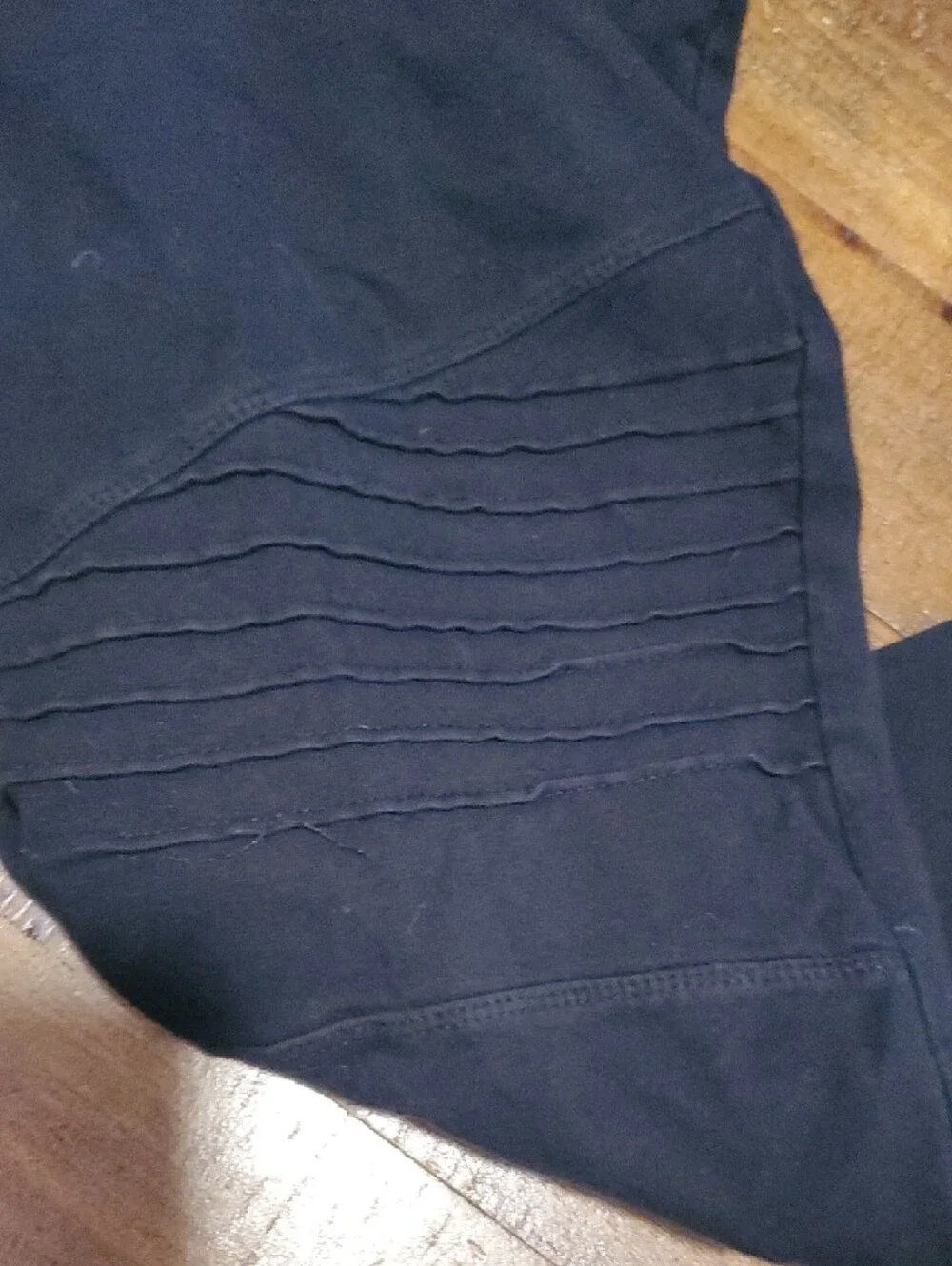 art class Black Ribbed Knee Panel Leggings